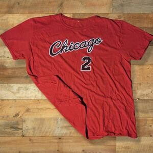 Vintage Chicago Bulls #2 Shirt Majestic Lonzo Ball's Current # Size Medium